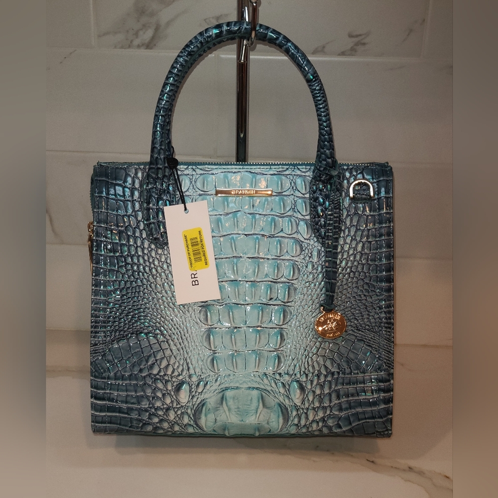 NWT Brahmin Small Caroline Spearmint Ombre Melbourne - Picture 2 of 14